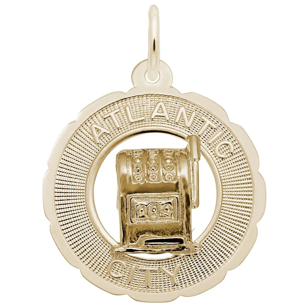 Rembrandt Charms - Atlantic City Slot Machine Scalloped Ring Charm - 4862 Rembrandt Charms Charm Birmingham Jewelry