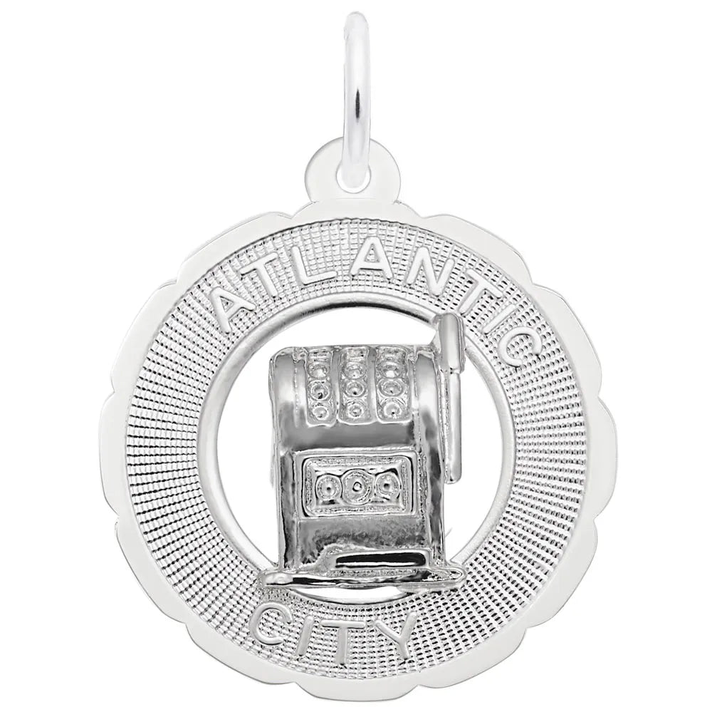 Rembrandt Charms - Atlantic City Slot Machine Scalloped Ring Charm - 4862 Rembrandt Charms Charm Birmingham Jewelry