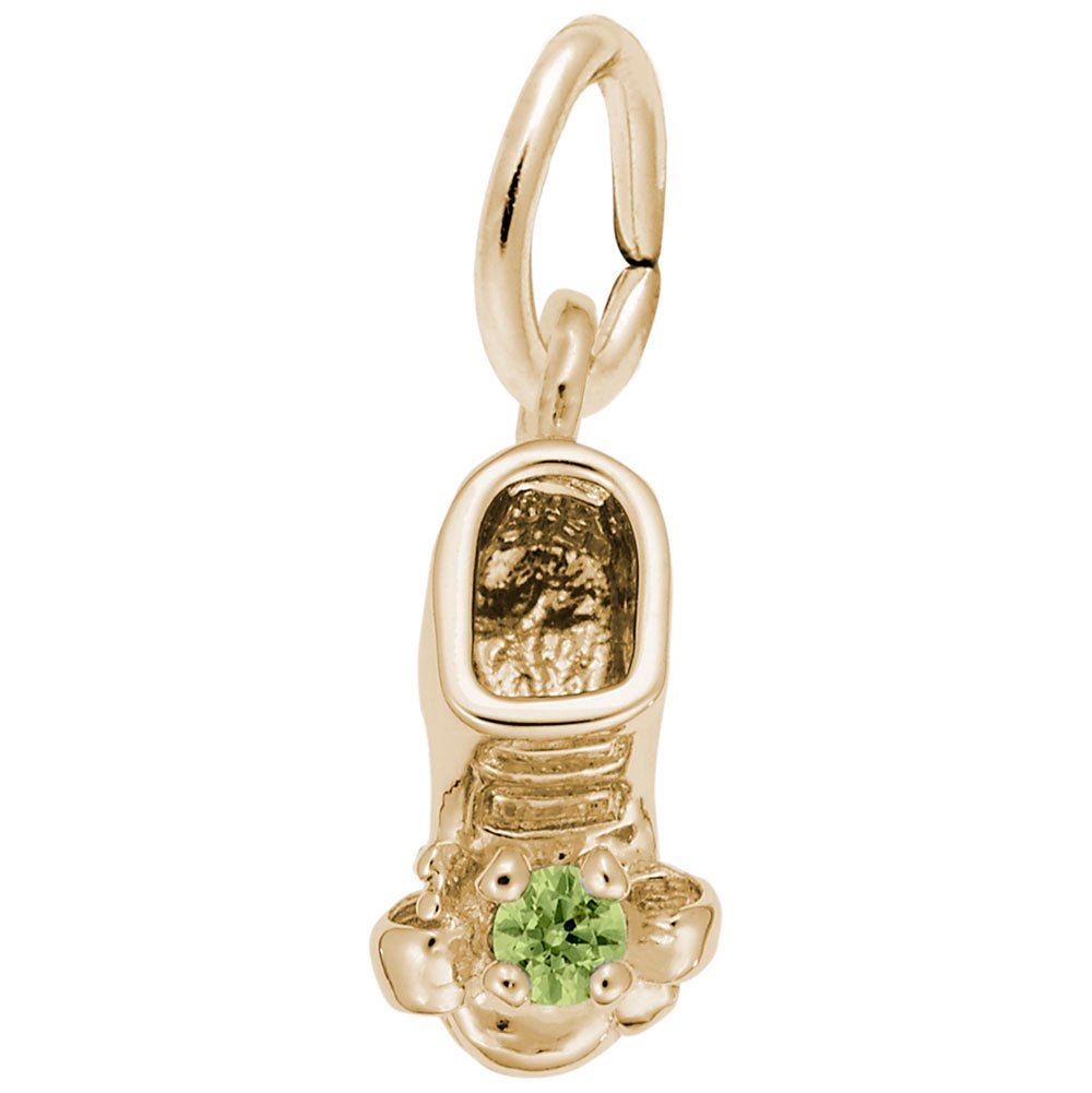 Rembrandt Charms - August Baby Bootie Charm - 0473-008 Rembrandt Charms Charm Birmingham Jewelry