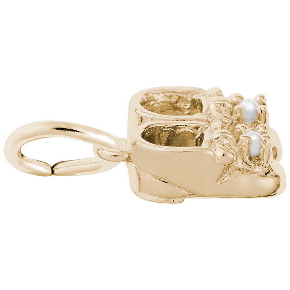 Rembrandt Charms - Baby Booties with Pearls Accent Charm - 0517 Rembrandt Charms Charm Birmingham Jewelry