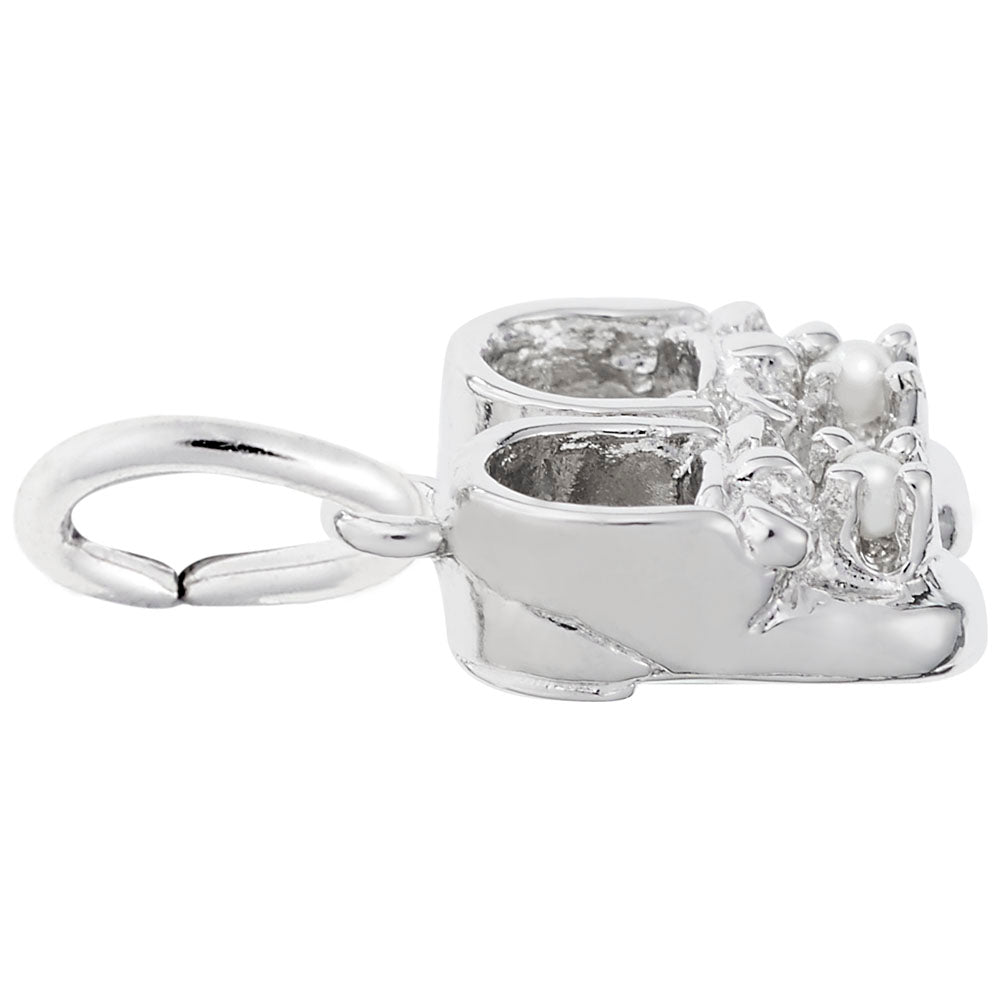 Rembrandt Charms - Baby Booties with Pearls Accent Charm - 0517 Rembrandt Charms Charm Birmingham Jewelry