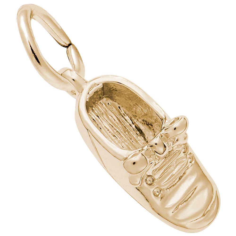 Rembrandt Charms - Baby Shoe with Bow Charm - 6522 Rembrandt Charms Charm Birmingham Jewelry