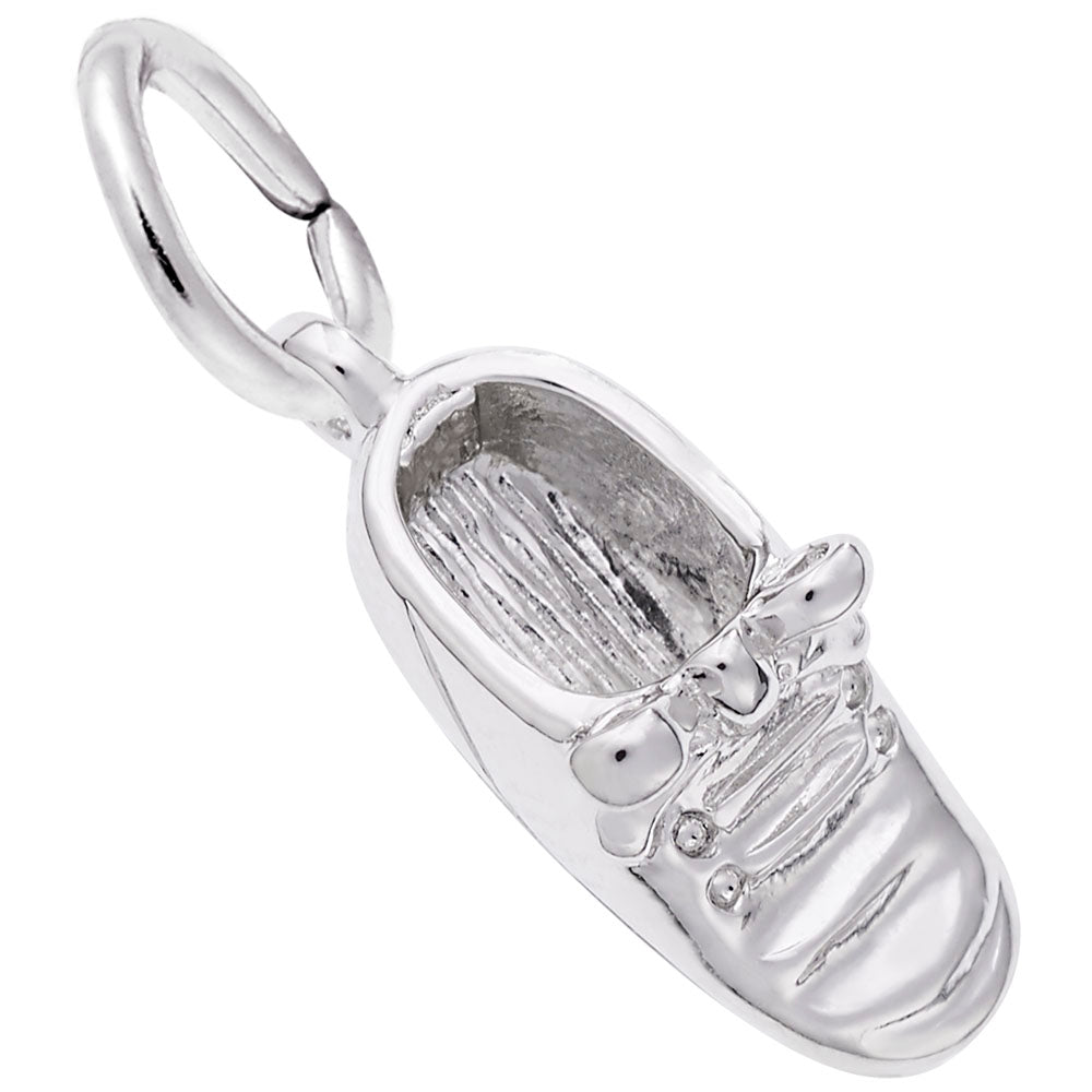 Rembrandt Charms - Baby Shoe with Bow Charm - 6522 Rembrandt Charms Charm Birmingham Jewelry