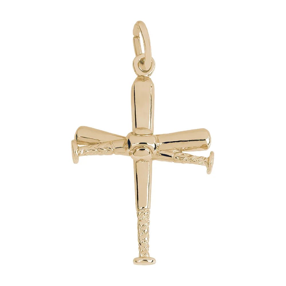 Rembrandt Charms - Baseball Bat Cross Charm - 1891 Rembrandt Charms Charm Birmingham Jewelry