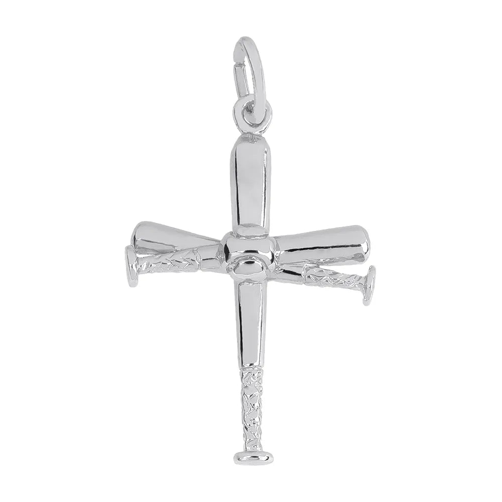 Rembrandt Charms - Baseball Bat Cross Charm - 1891 Rembrandt Charms Charm Birmingham Jewelry