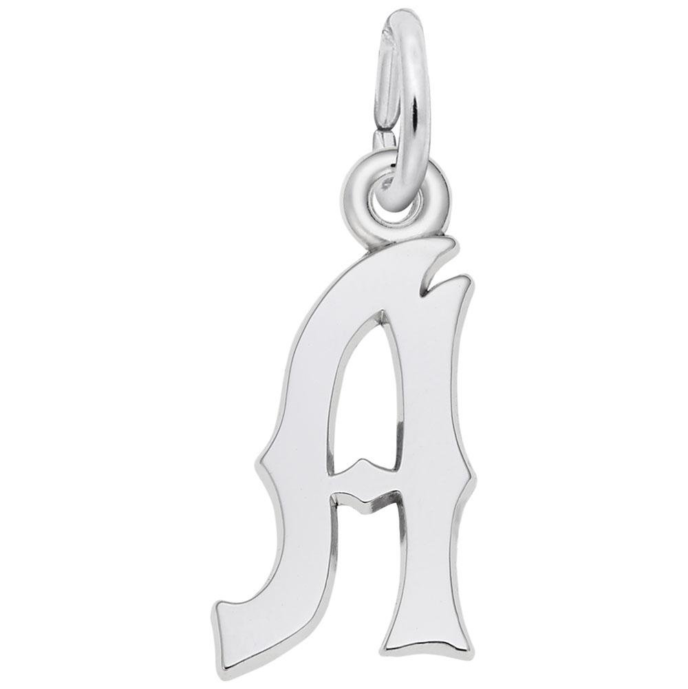 Rembrandt Charms - Blackletter Initial A Charm - 4766-001 Rembrandt Charms Charm Birmingham Jewelry