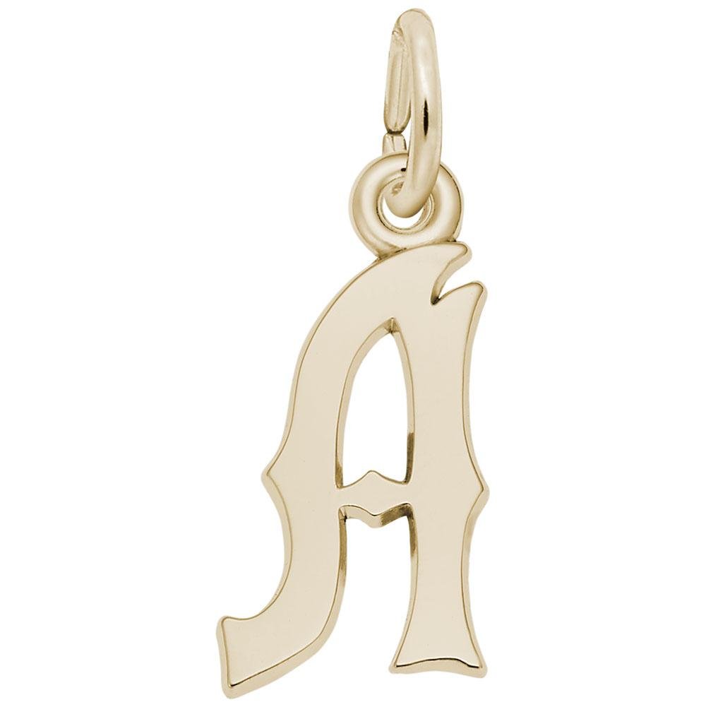 Rembrandt Charms - Blackletter Initial A Charm - 4766-001 Rembrandt Charms Charm Birmingham Jewelry