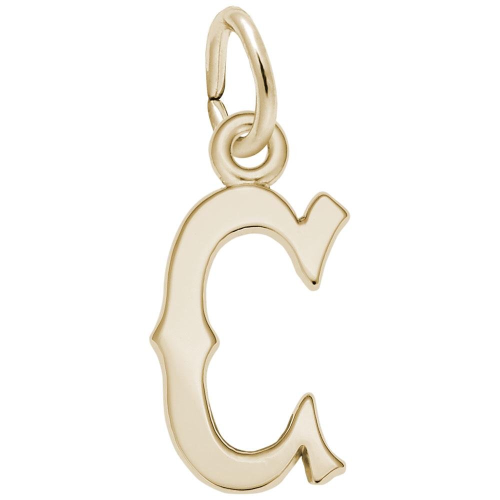 Rembrandt Charms - Blackletter Initial C Charm - 4766-003 Rembrandt Charms Charm Birmingham Jewelry