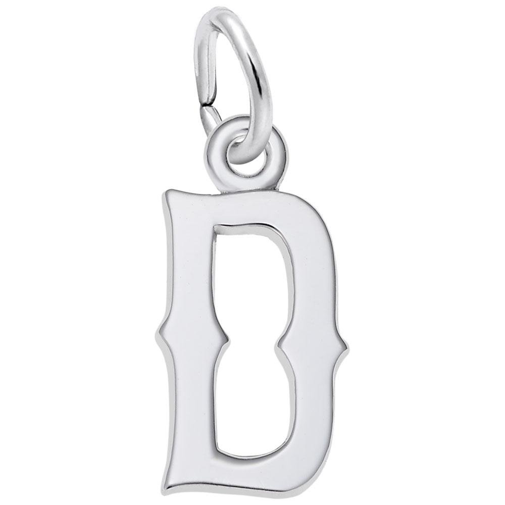 Rembrandt Charms - Blackletter Initial D Charm - 4766-004 Rembrandt Charms Charm Birmingham Jewelry
