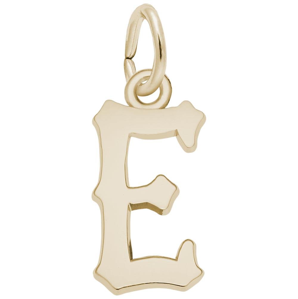 Rembrandt Charms - Blackletter Initial E Charm - 4766-005 Rembrandt Charms Charm Birmingham Jewelry