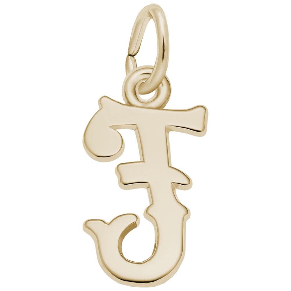 Rembrandt Charms - Blackletter Initial F Charm - 4766-006 Rembrandt Charms Charm Birmingham Jewelry