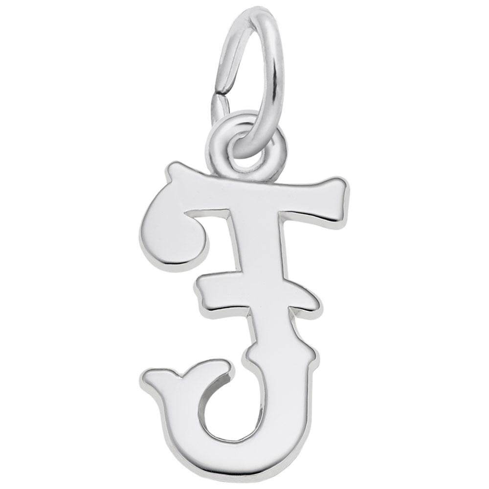 Rembrandt Charms - Blackletter Initial F Charm - 4766-006 Rembrandt Charms Charm Birmingham Jewelry