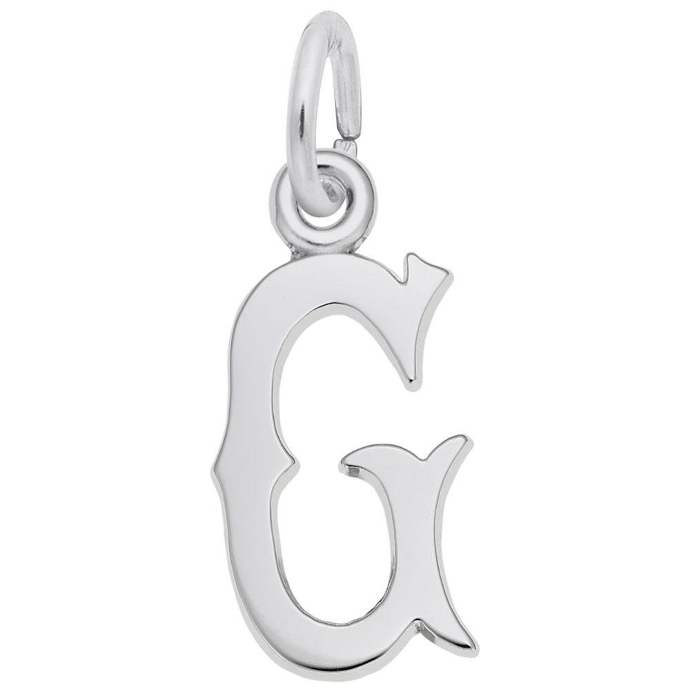 Rembrandt Charms - Blackletter Initial G Charm - 4766-007 Rembrandt Charms Charm Birmingham Jewelry