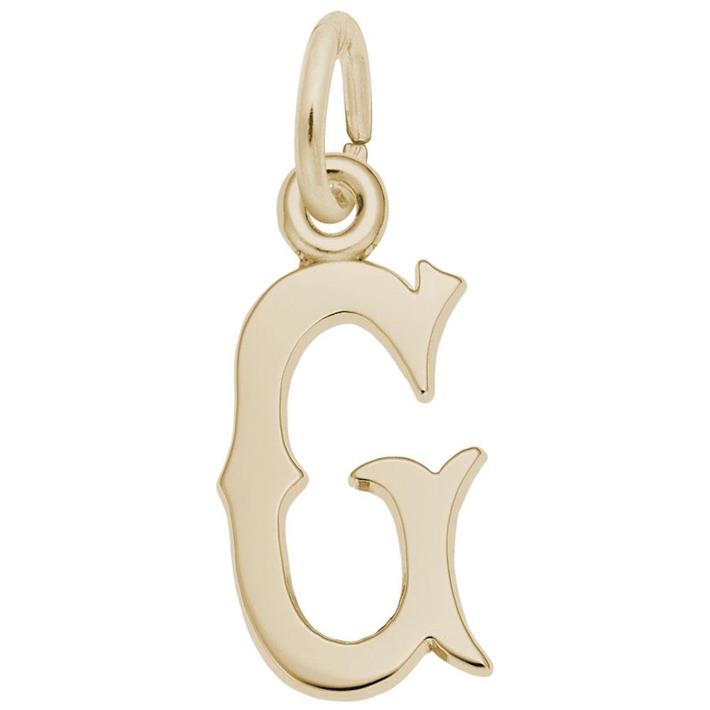 Rembrandt Charms - Blackletter Initial G Charm - 4766-007 Rembrandt Charms Charm Birmingham Jewelry