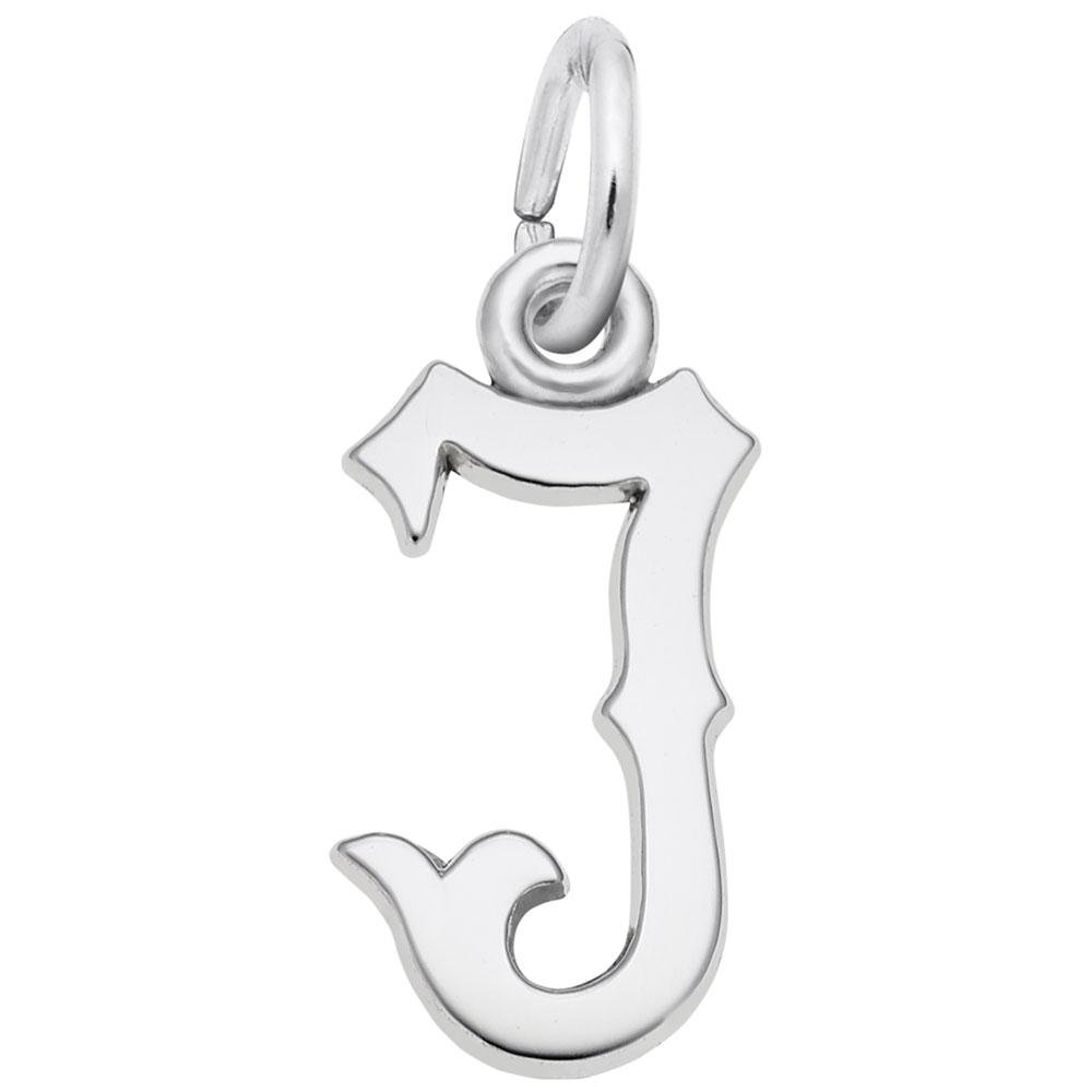 Rembrandt Charms - Blackletter Initial J Charm - 4766-010 Rembrandt Charms Charm Birmingham Jewelry