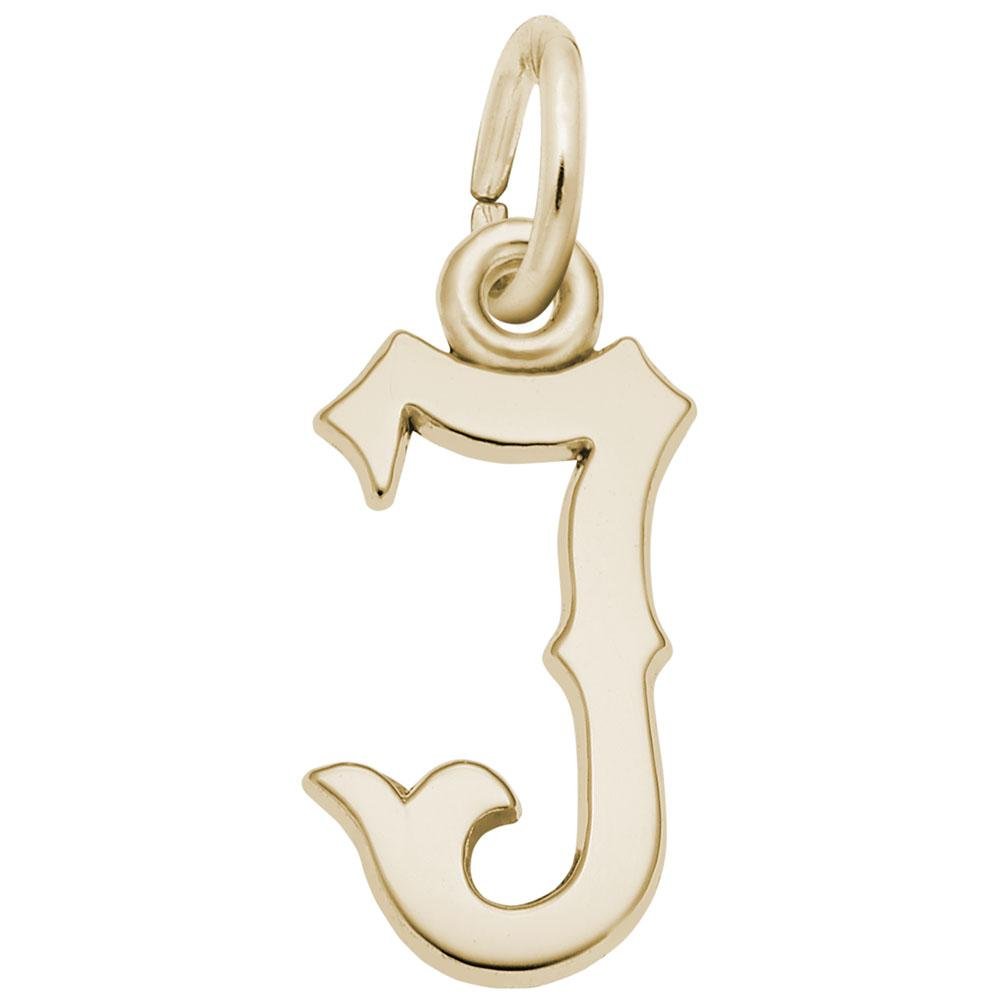 Rembrandt Charms - Blackletter Initial J Charm - 4766-010 Rembrandt Charms Charm Birmingham Jewelry