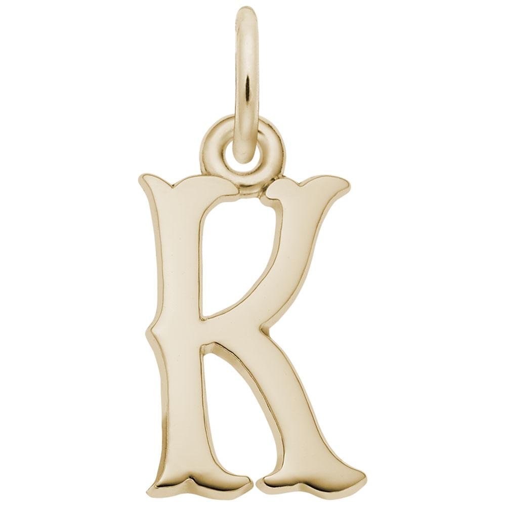 Rembrandt Charms - Blackletter Initial K Charm - 4766-011 Rembrandt Charms Charm Birmingham Jewelry
