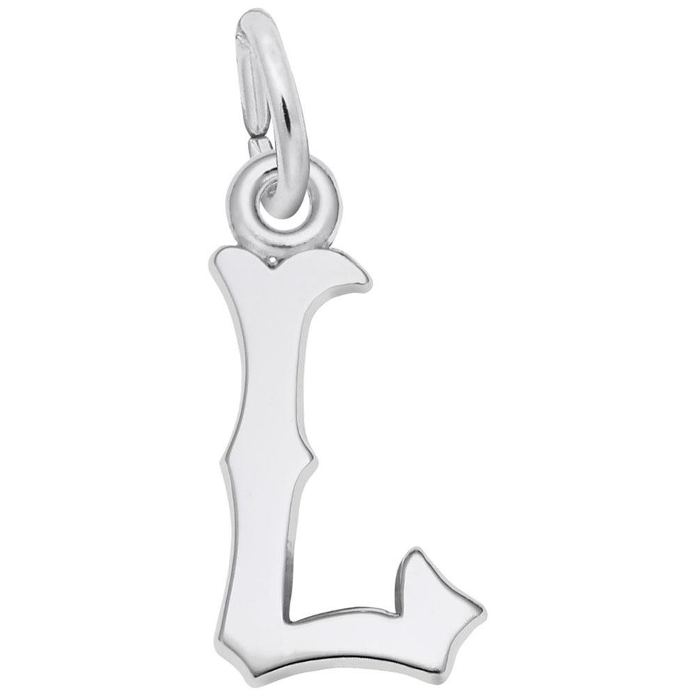Rembrandt Charms - Blackletter Initial L Charm - 4766-012 Rembrandt Charms Charm Birmingham Jewelry