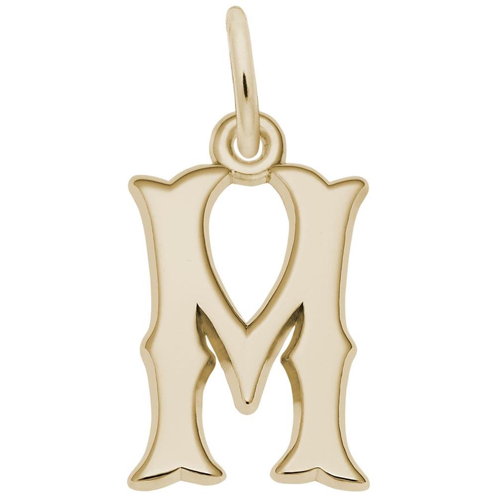 Rembrandt Charms - Blackletter Initial M Charm - 4766-013 Rembrandt Charms Charm Birmingham Jewelry