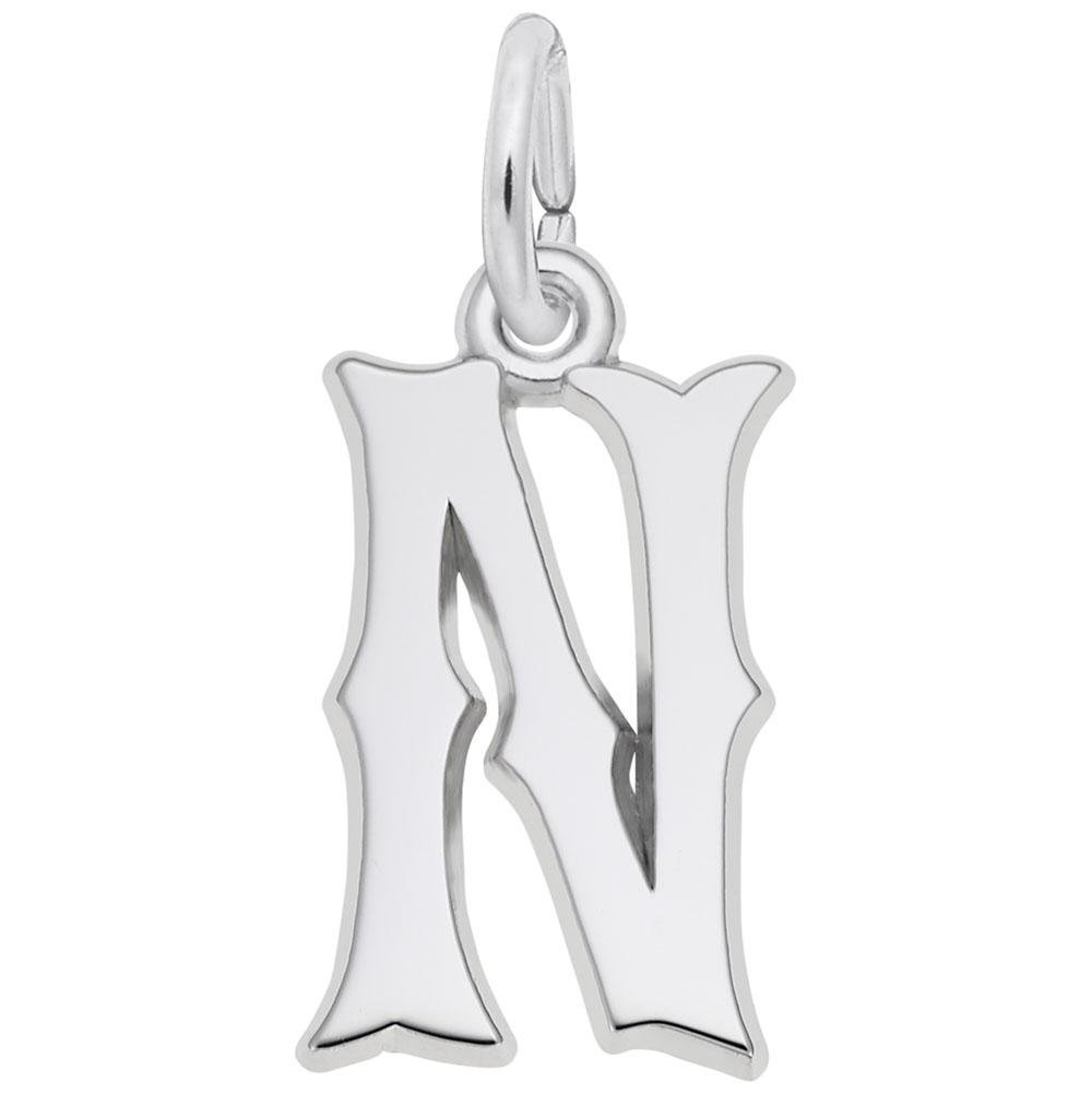 Rembrandt Charms - Blackletter Initial N Charm - 4766-014 Rembrandt Charms Charm Birmingham Jewelry