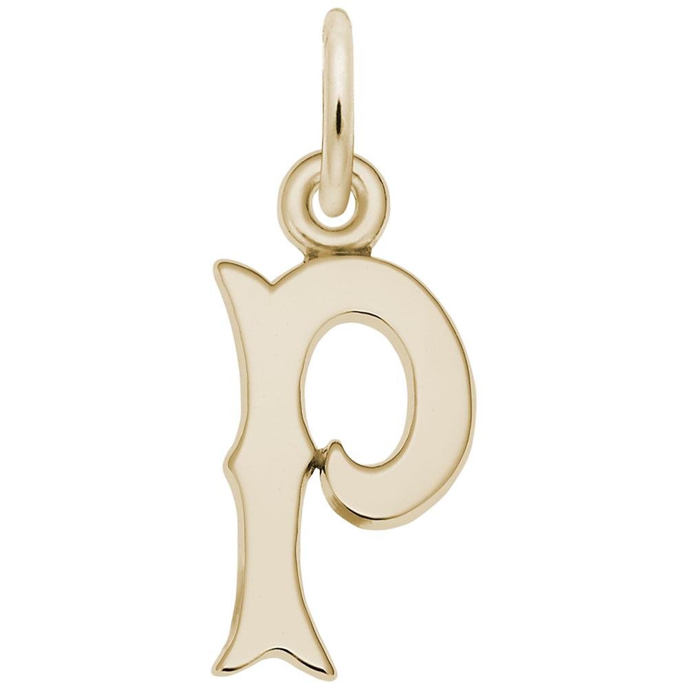 Rembrandt Charms - Blackletter Initial P Charm - 4766-016 Rembrandt Charms Charm Birmingham Jewelry