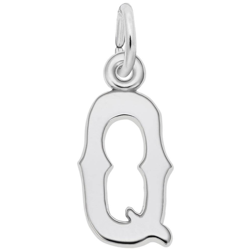 Rembrandt Charms - Blackletter Initial Q Charm - 4766-017 Rembrandt Charms Charm Birmingham Jewelry