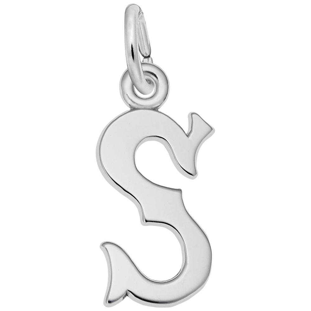 Rembrandt Charms - Blackletter Initial S Charm - 4766-019 Rembrandt Charms Charm Birmingham Jewelry