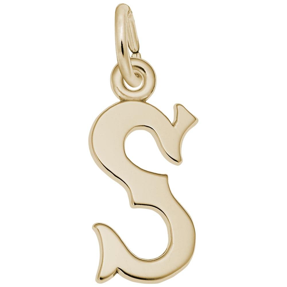 Rembrandt Charms - Blackletter Initial S Charm - 4766-019 Rembrandt Charms Charm Birmingham Jewelry