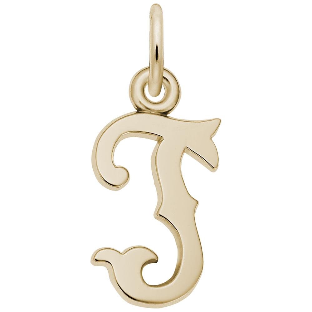 Rembrandt Charms - Blackletter Initial T Charm - 4766-020 Rembrandt Charms Charm Birmingham Jewelry