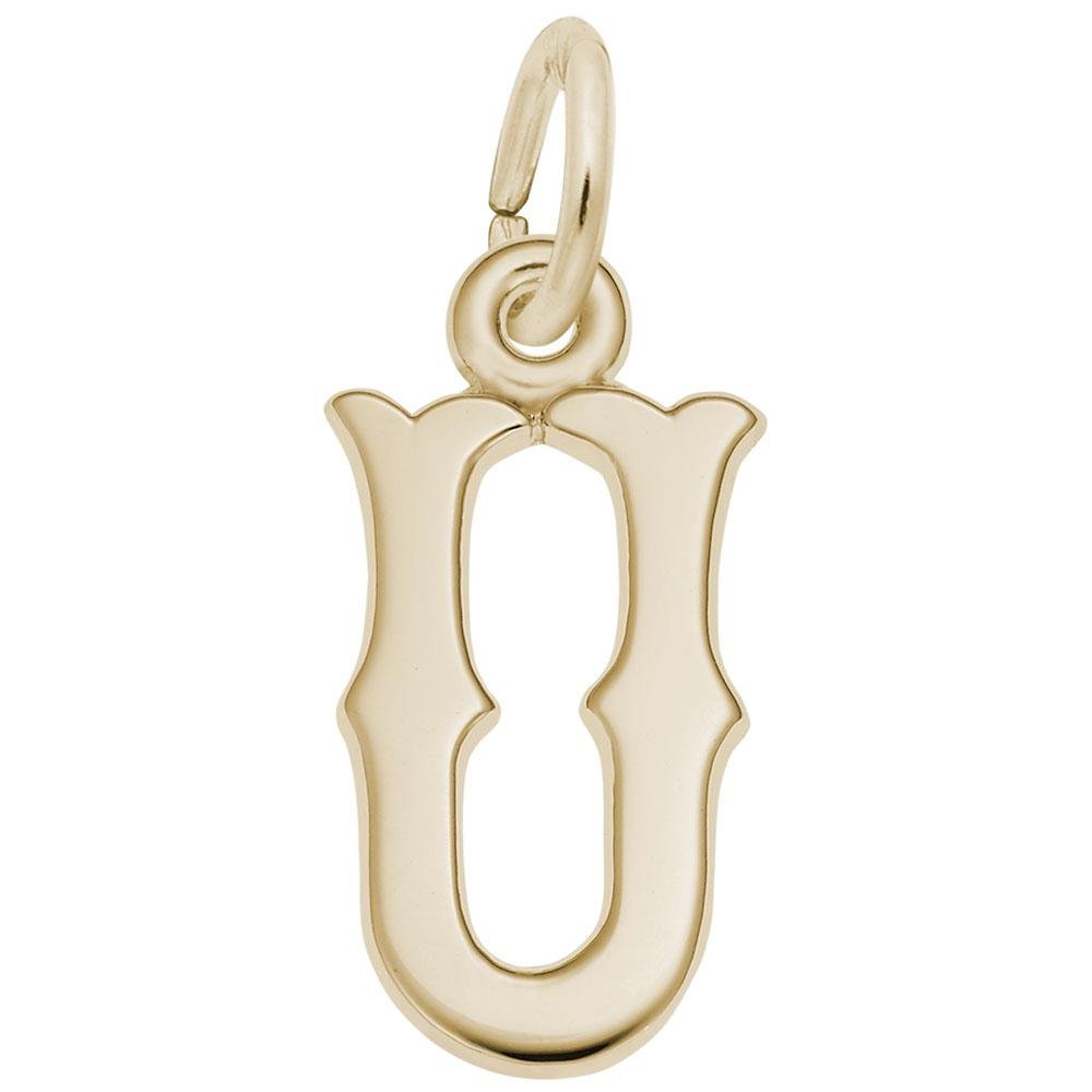 Rembrandt Charms - Blackletter Initial U Charm - 4766-021 Rembrandt Charms Charm Birmingham Jewelry