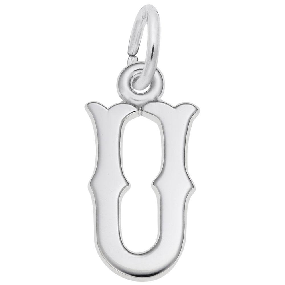 Rembrandt Charms - Blackletter Initial U Charm - 4766-021 Rembrandt Charms Charm Birmingham Jewelry