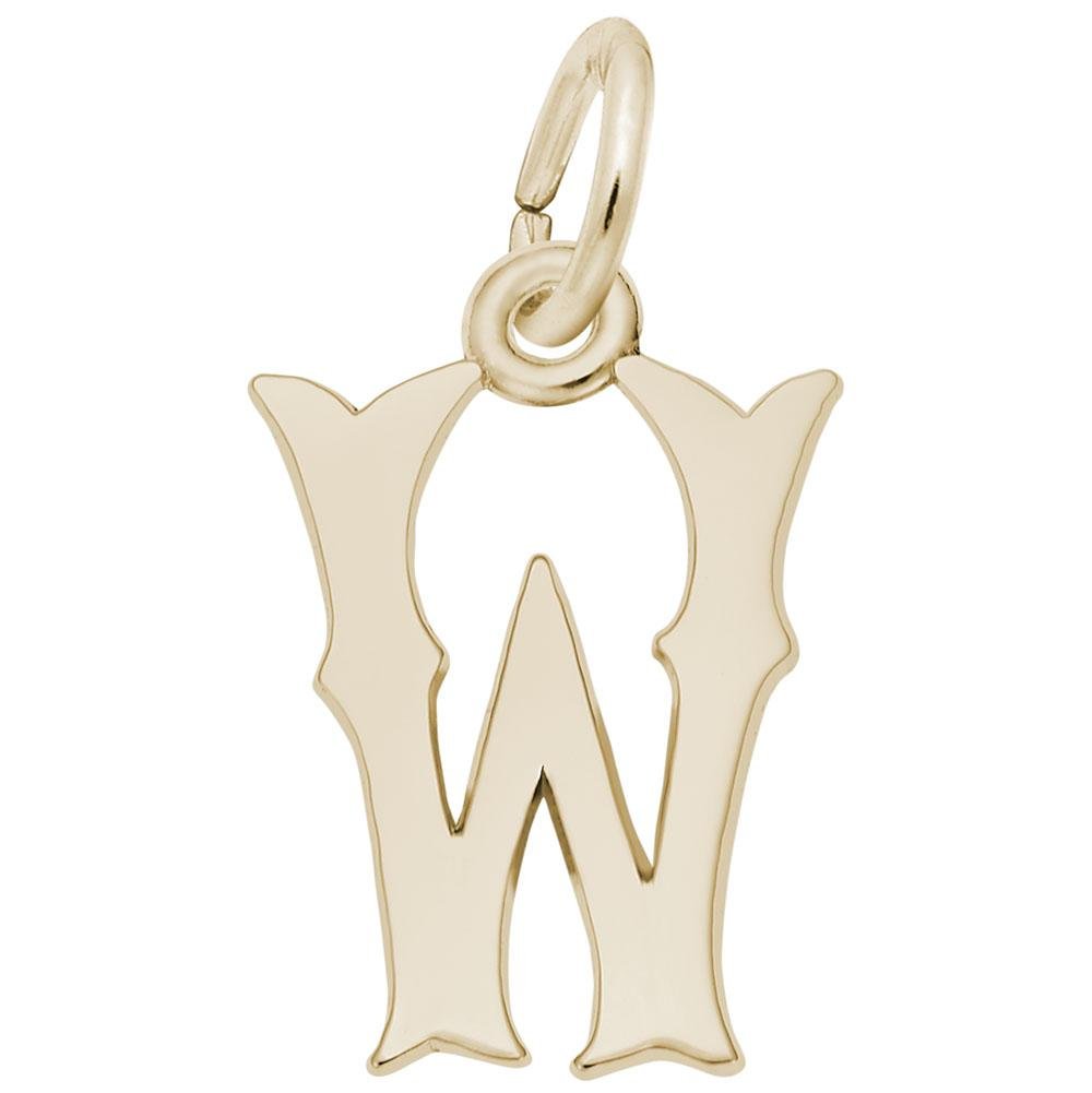 Rembrandt Charms - Blackletter Initial W Charm - 4766-023 Rembrandt Charms Charm Birmingham Jewelry