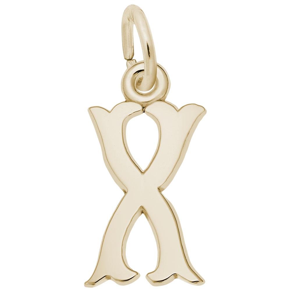 Rembrandt Charms - Blackletter Initial X Charm - 4766-024 Rembrandt Charms Charm Birmingham Jewelry
