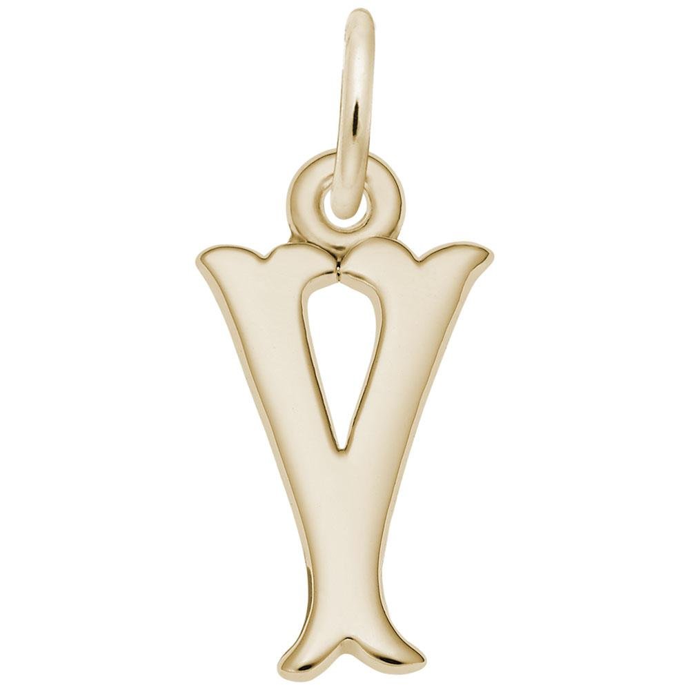 Rembrandt Charms - Blackletter Initial Y Charm - 4766-025 Rembrandt Charms Charm Birmingham Jewelry