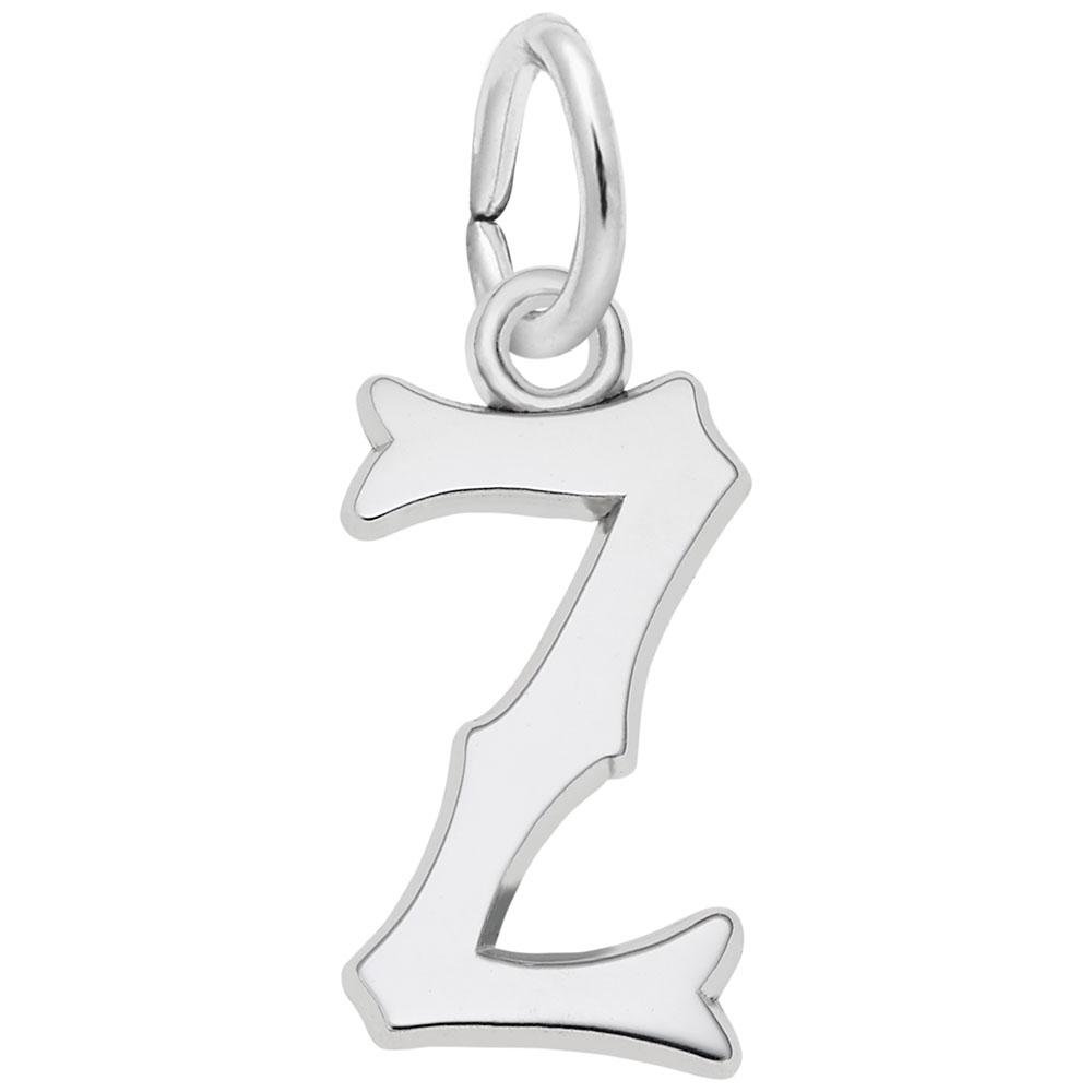 Rembrandt Charms - Blackletter Initial Z Charm - 4766-026 Rembrandt Charms Charm Birmingham Jewelry