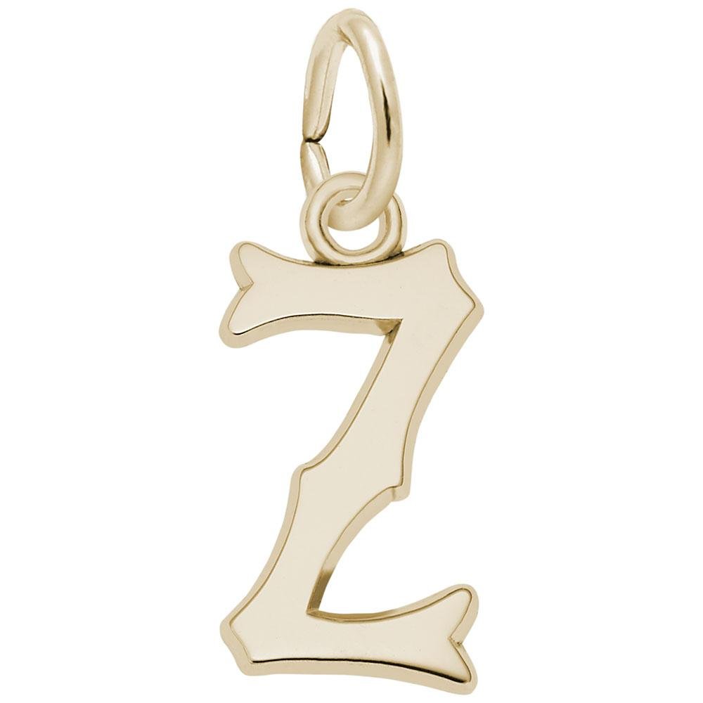 Rembrandt Charms - Blackletter Initial Z Charm - 4766-026 Rembrandt Charms Charm Birmingham Jewelry
