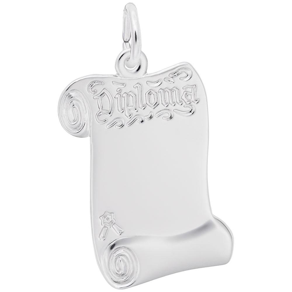 Rembrandt Charms - Blank Opened Diploma Charm - 1093 Rembrandt Charms Charm Birmingham Jewelry