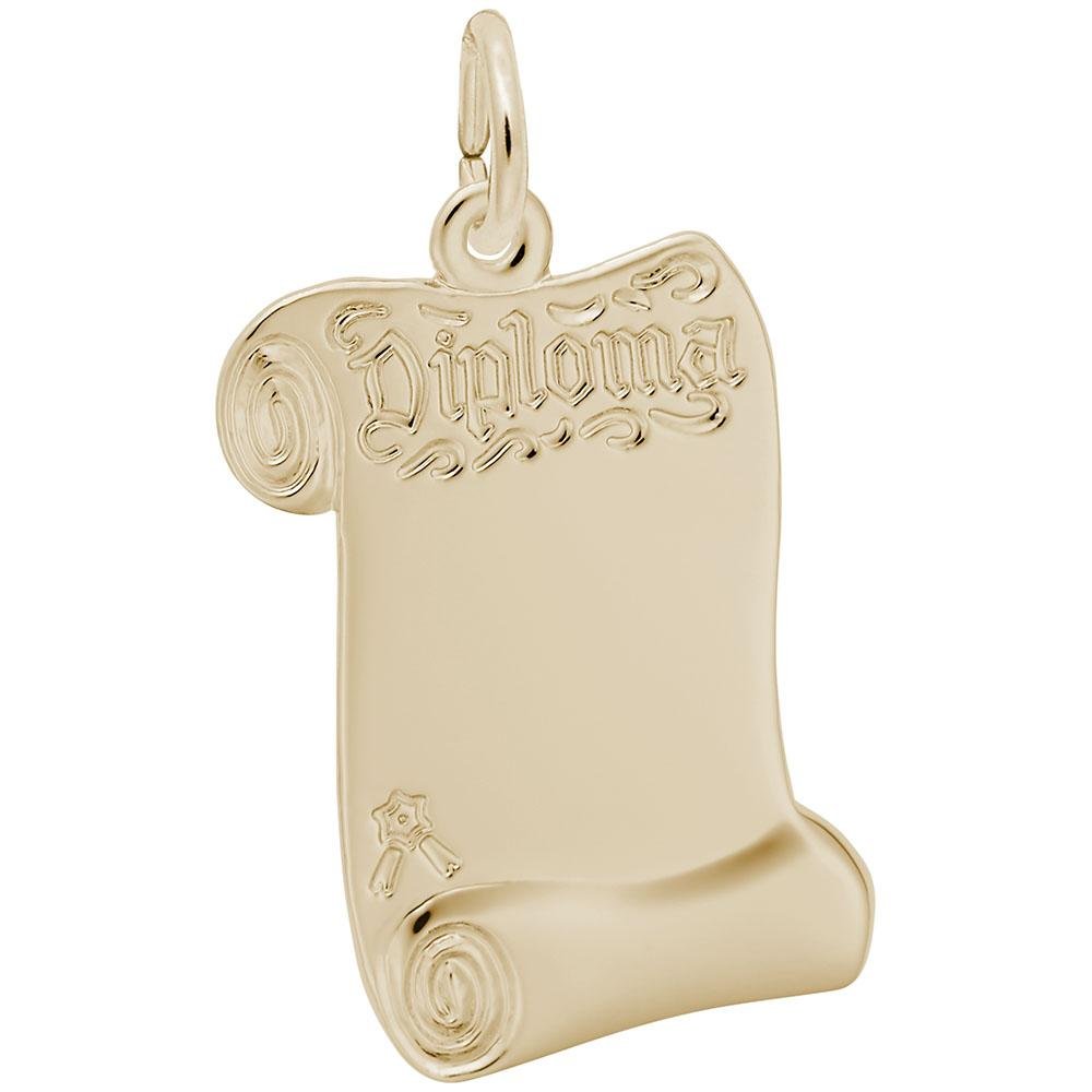 Rembrandt Charms - Blank Opened Diploma Charm - 1093 Rembrandt Charms Charm Birmingham Jewelry