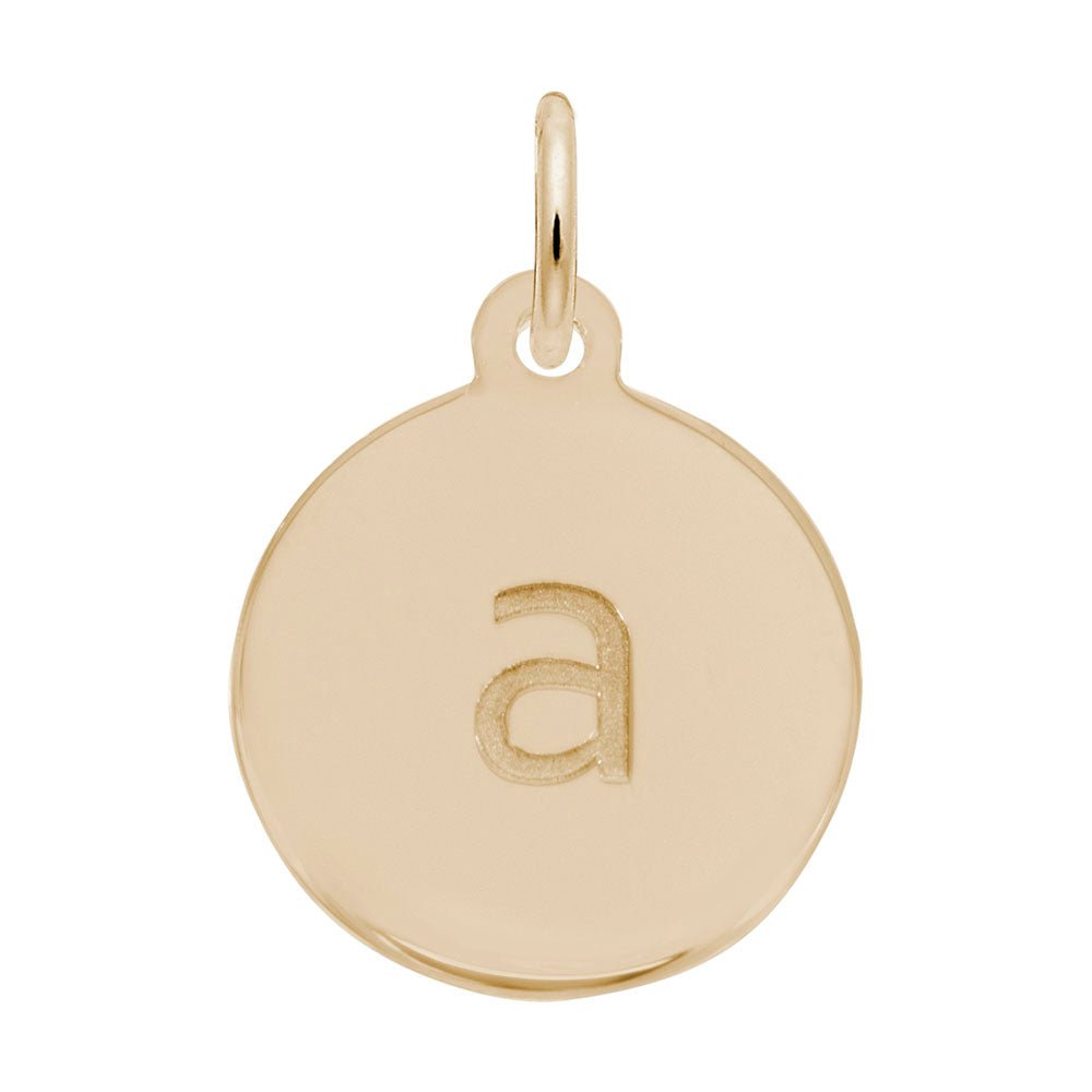 Rembrandt Charms - Block Initial Disc Charm-Letter A - 1895-001 Rembrandt Charms Charm Birmingham Jewelry
