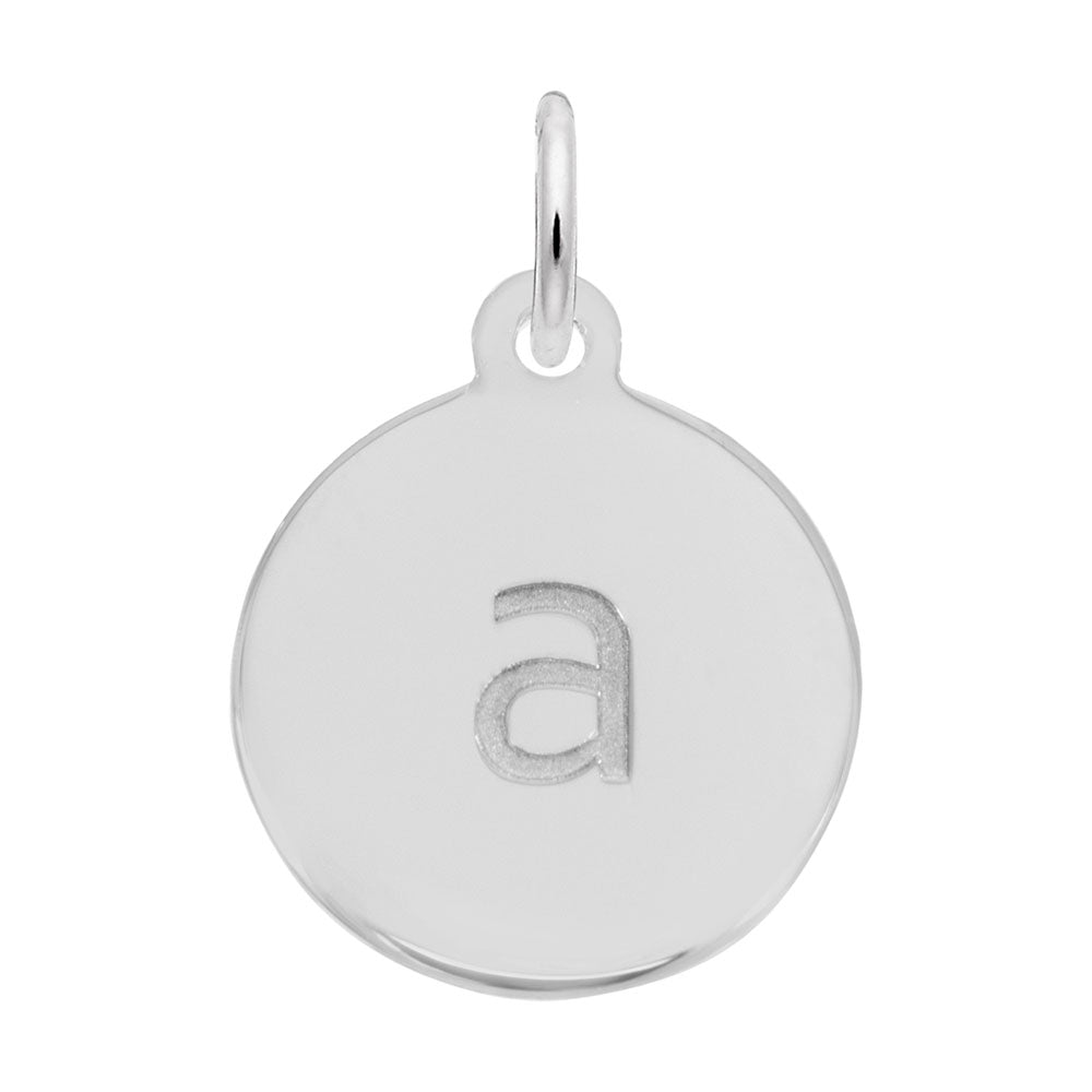 Rembrandt Charms - Block Initial Disc Charm-Letter A - 1895-001 Rembrandt Charms Charm Birmingham Jewelry