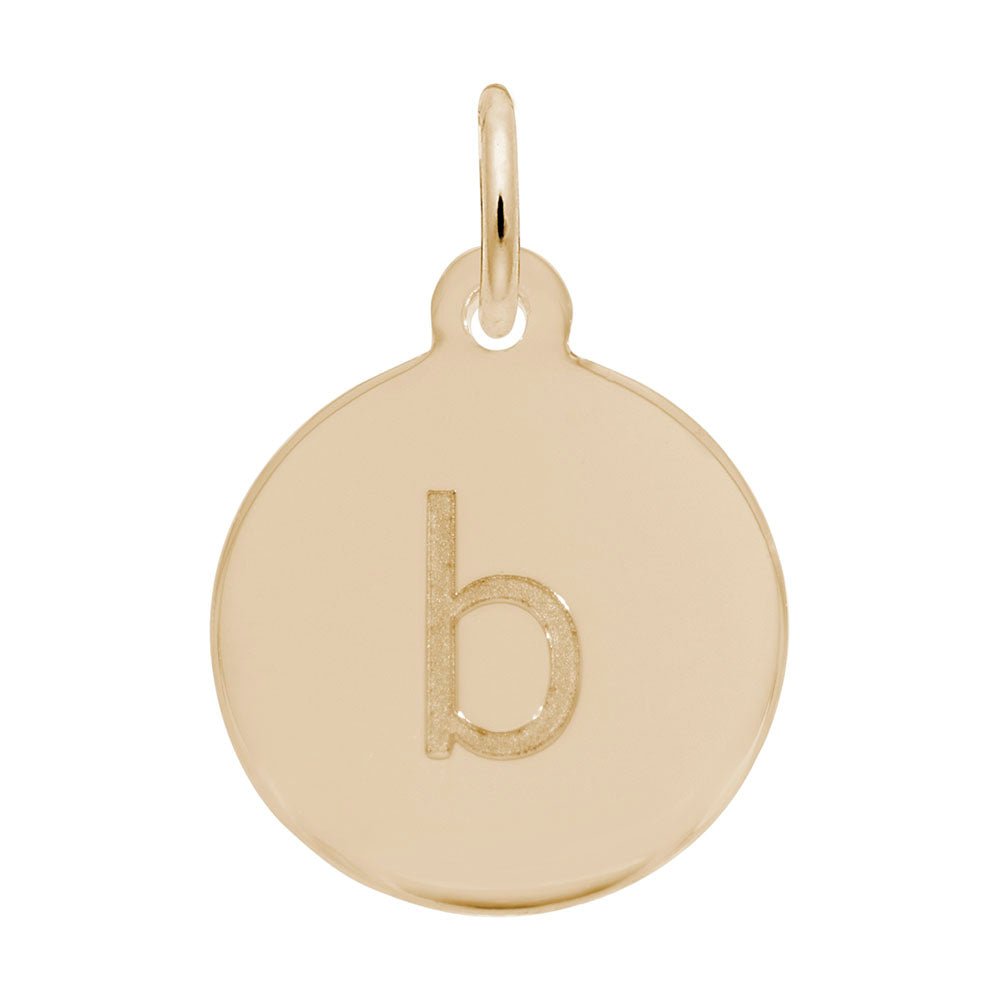 Rembrandt Charms - Block Initial Disc Charm-Letter B - 1895-002 Rembrandt Charms Charm Birmingham Jewelry