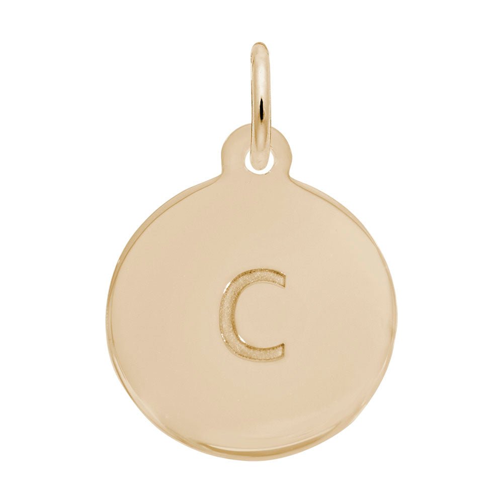 Rembrandt Charms - Block Initial Disc Charm-Letter C - 1895-003 Rembrandt Charms Charm Birmingham Jewelry