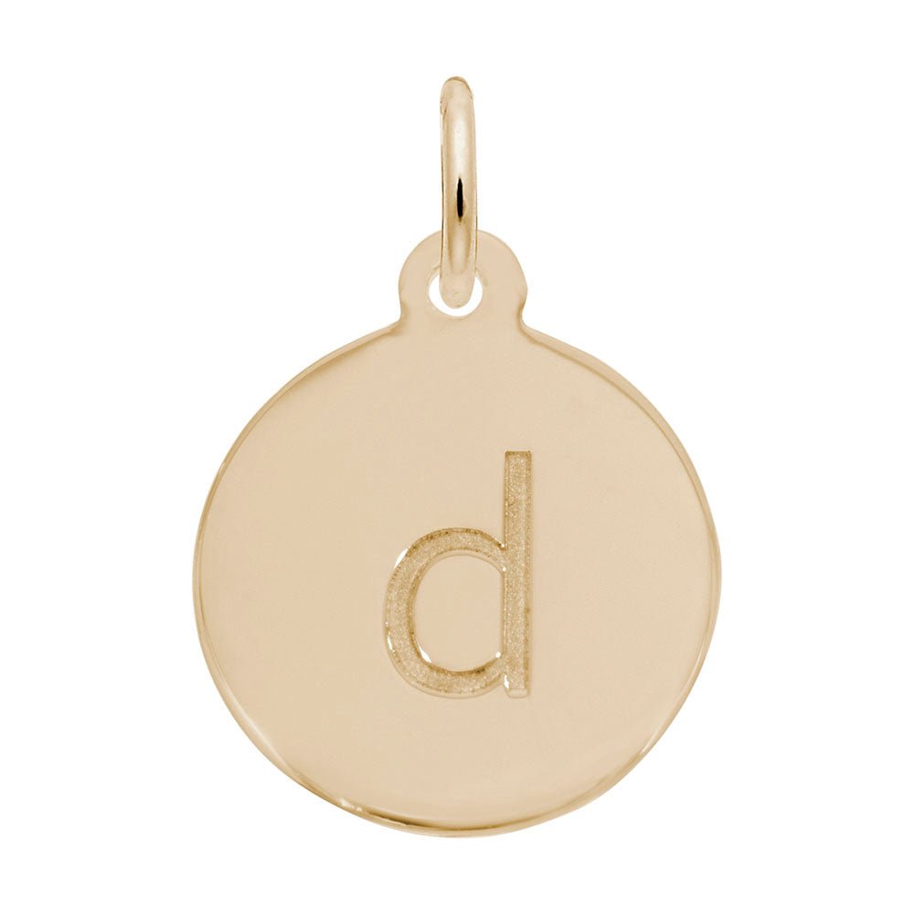 Rembrandt Charms - Block Initial Disc Charm-Letter D - 1895-004 Rembrandt Charms Charm Birmingham Jewelry