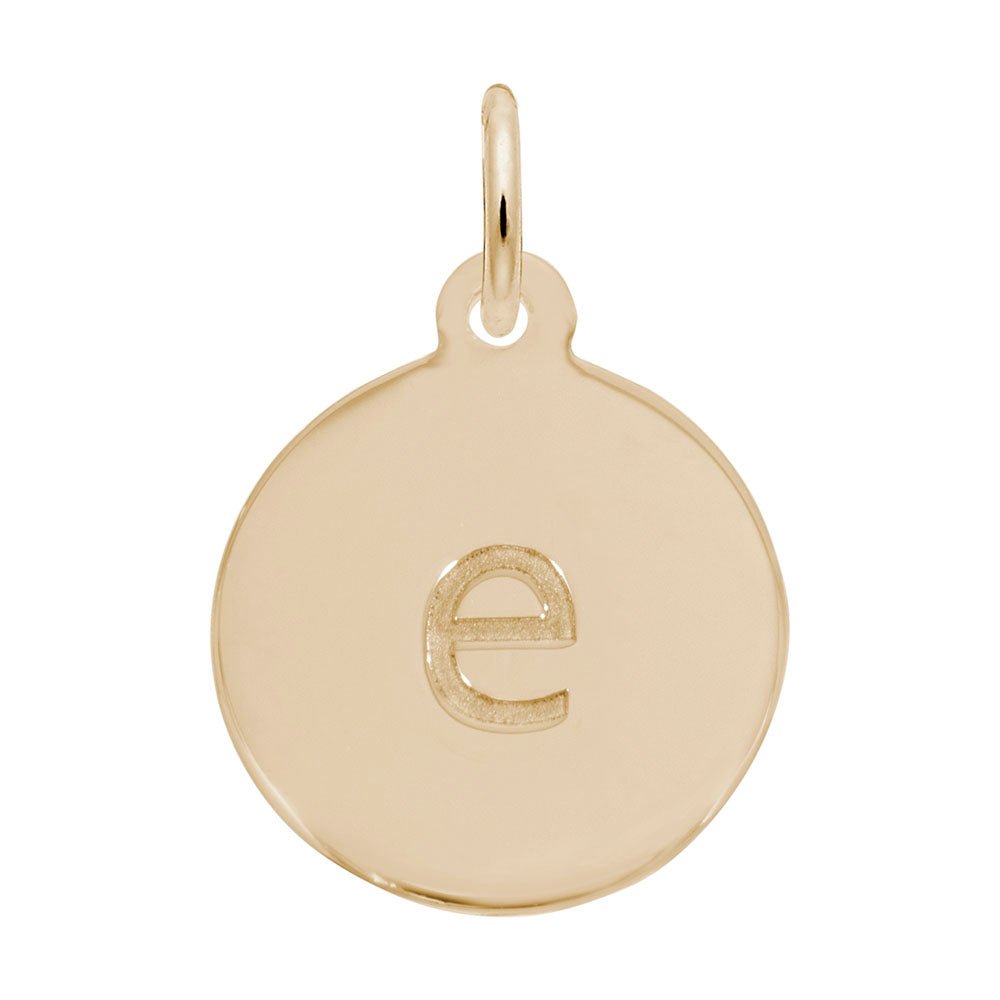 Rembrandt Charms - Block Initial Disc Charm-Letter E - 1895-005 Rembrandt Charms Charm Birmingham Jewelry