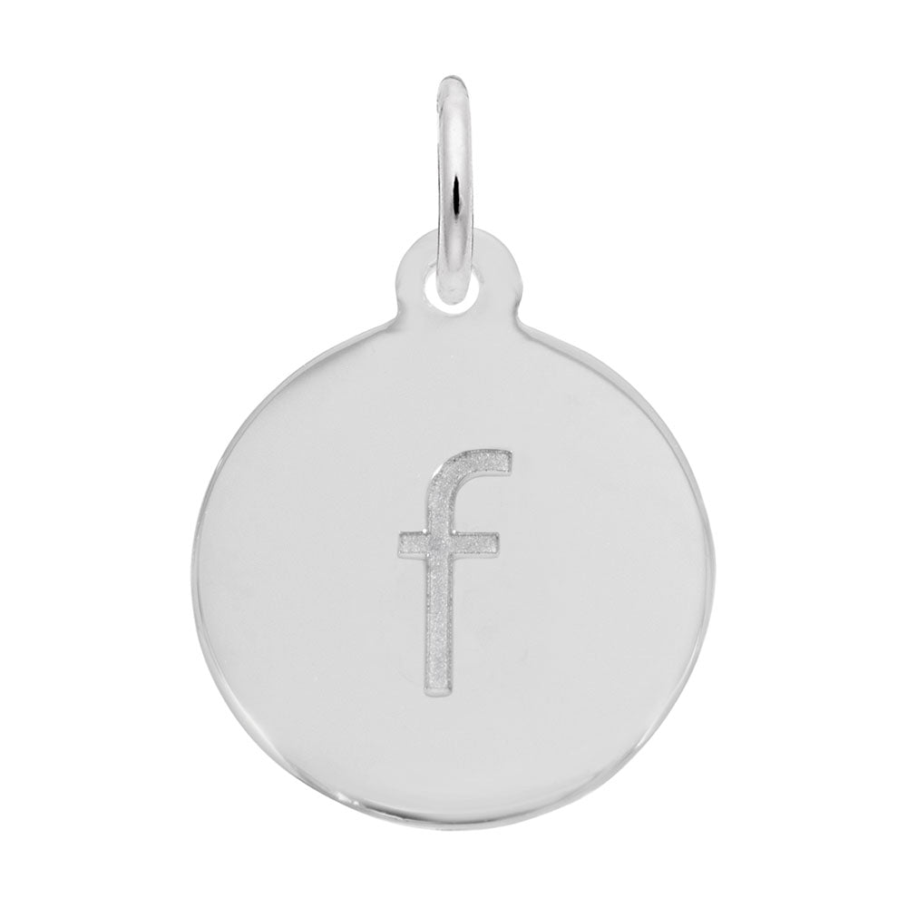 Rembrandt Charms - Block Initial Disc Charm-Letter F - 1895-006 Rembrandt Charms Charm Birmingham Jewelry