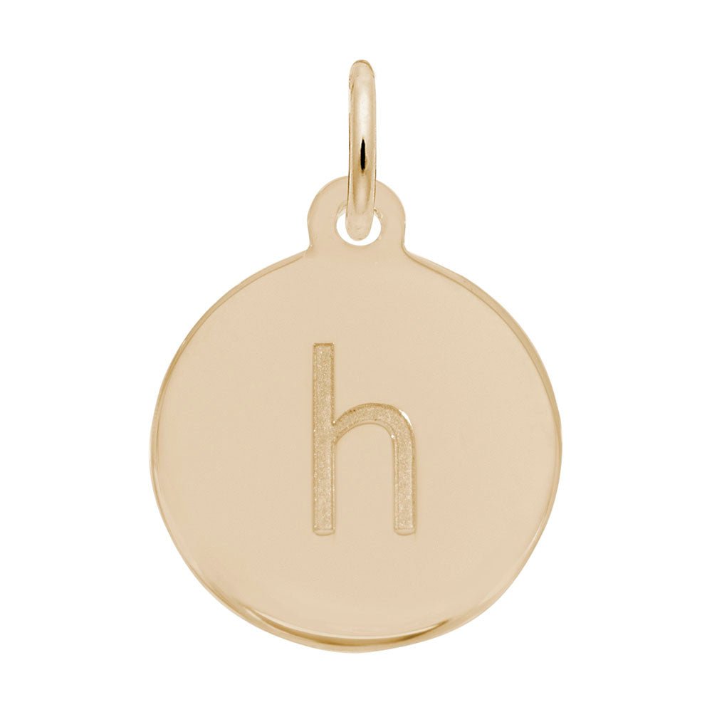 Rembrandt Charms - Block Initial Disc Charm-Letter H - 1895-008 Rembrandt Charms Charm Birmingham Jewelry
