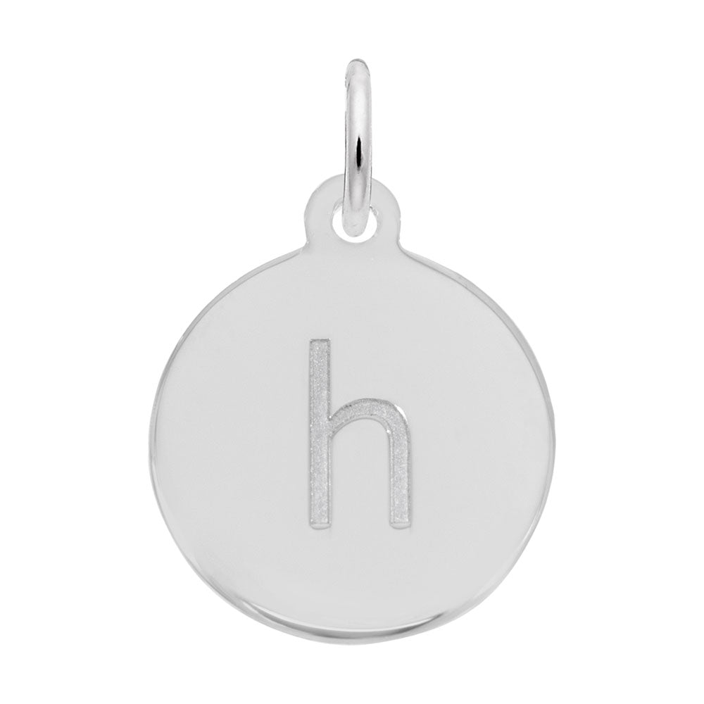 Rembrandt Charms - Block Initial Disc Charm-Letter H - 1895-008 Rembrandt Charms Charm Birmingham Jewelry