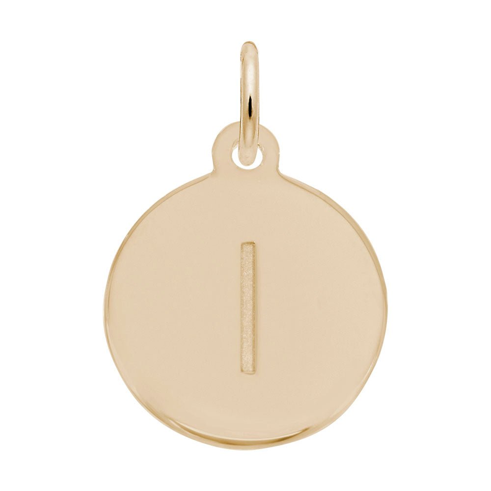 Rembrandt Charms - Block Initial Disc Charm-Letter L - 1895-012 Rembrandt Charms Charm Birmingham Jewelry
