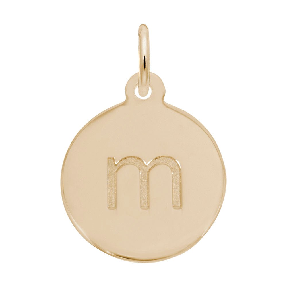 Rembrandt Charms - Block Initial Disc Charm-Letter M - 1895-013 Rembrandt Charms Charm Birmingham Jewelry
