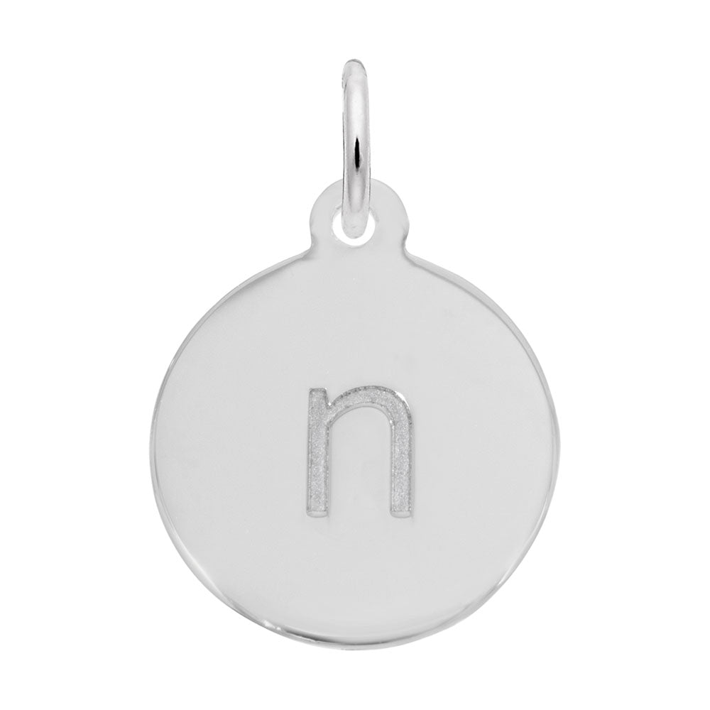 Rembrandt Charms - Block Initial Disc Charm-Letter N - 1895-014 Rembrandt Charms Charm Birmingham Jewelry
